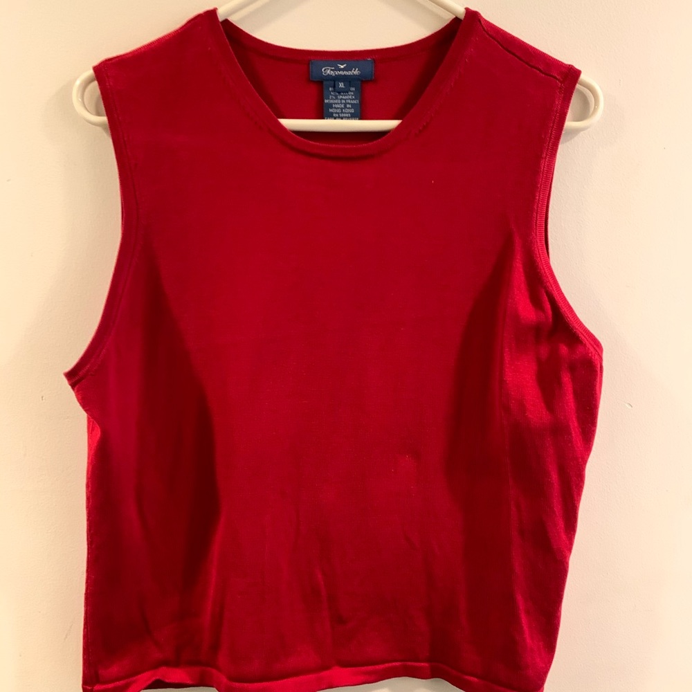 Vintage Faconnable red sleeveless top.